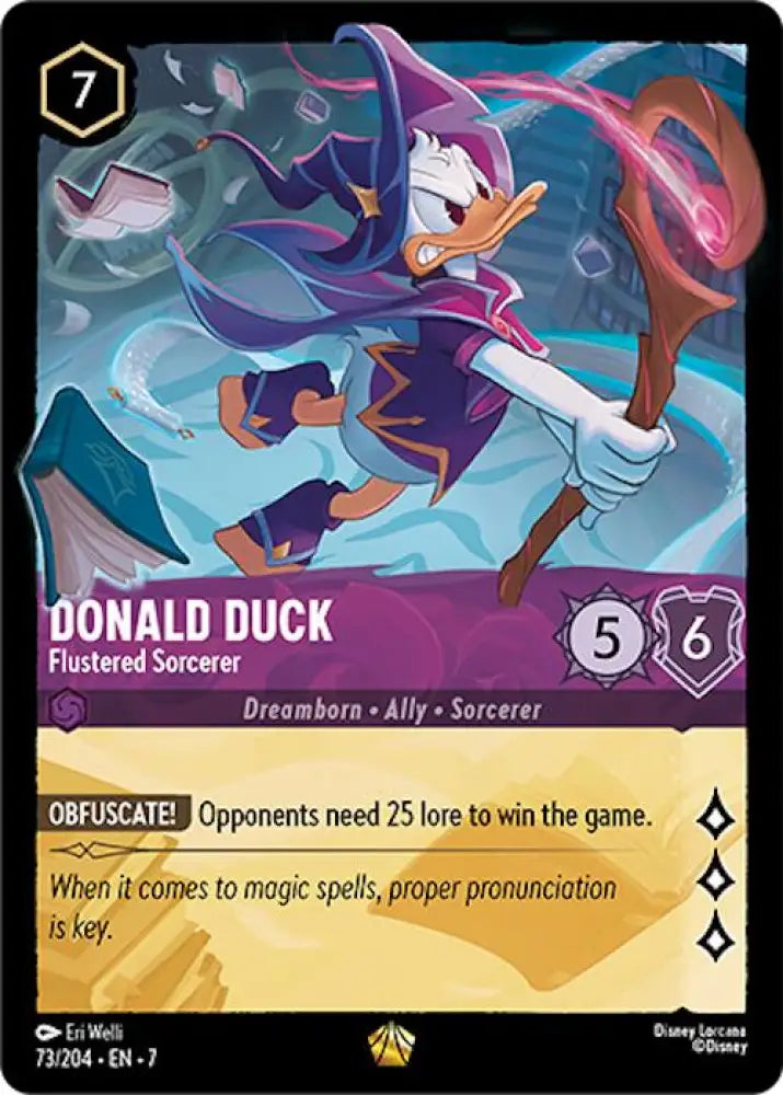 Donald Duck - Flustered Sorcerer (73/204) [Archazia’s Island] - Lorcana Single