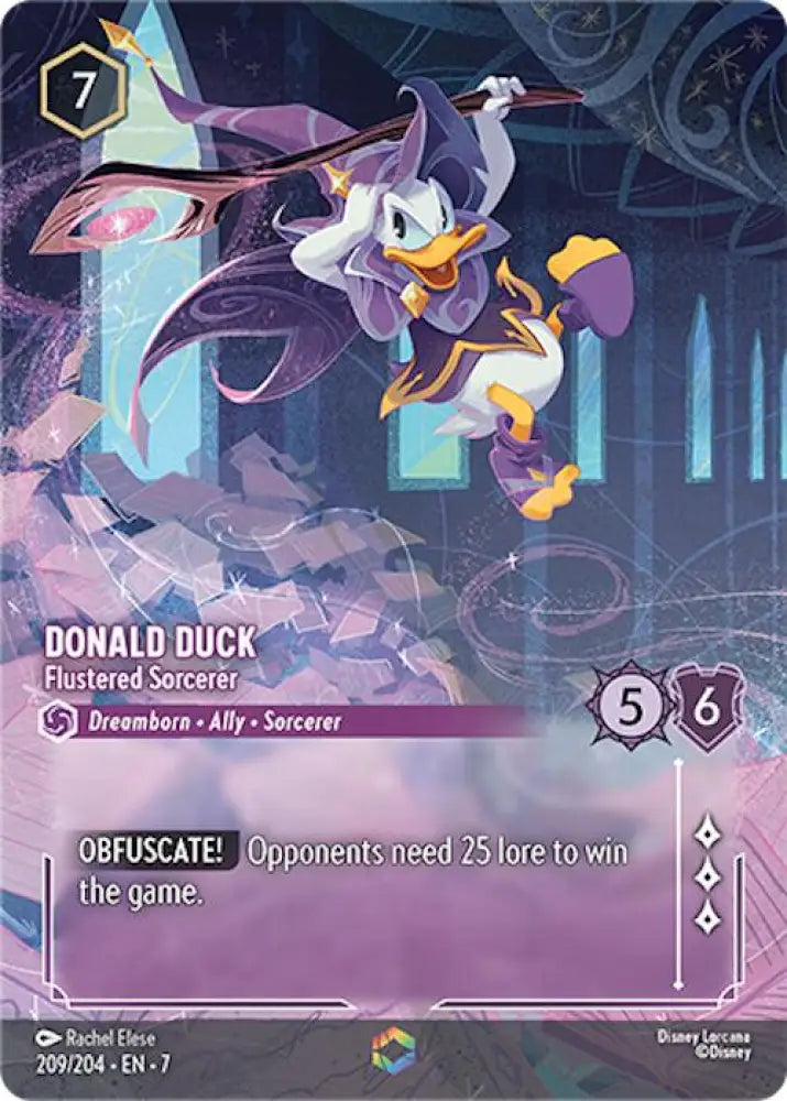Donald Duck - Flustered Sorcerer (Enchanted) (209/204) [Archazia’s Island] - Lorcana Single