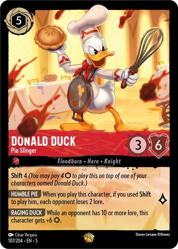 Donald Duck - Pie Slinger (107/204) [Shimmering Skies] - Lorcana Single
