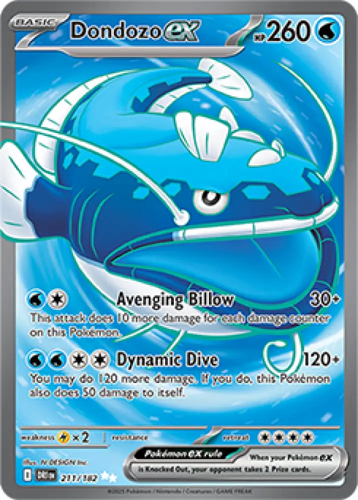 Dondozo ex (211/182) [SV10: Destined Rivals] - Pokemon Single