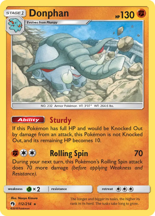 Donphan (112/214) [Sun & Moon: Lost Thunder] - Pokemon Single