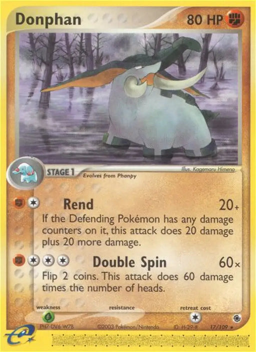 Donphan (17/109) [EX: Ruby & Sapphire] - Pokemon Single