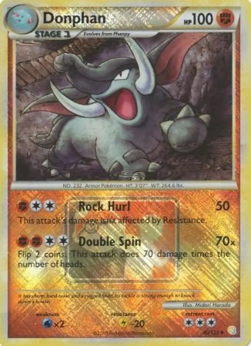 Donphan (40/123) (League Promo) [HeartGold & SoulSilver: Base Set] - Pokemon Single