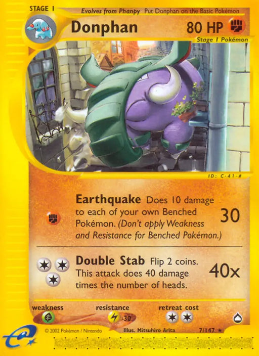 Donphan (7/147) [Aquapolis] - Pokemon Single