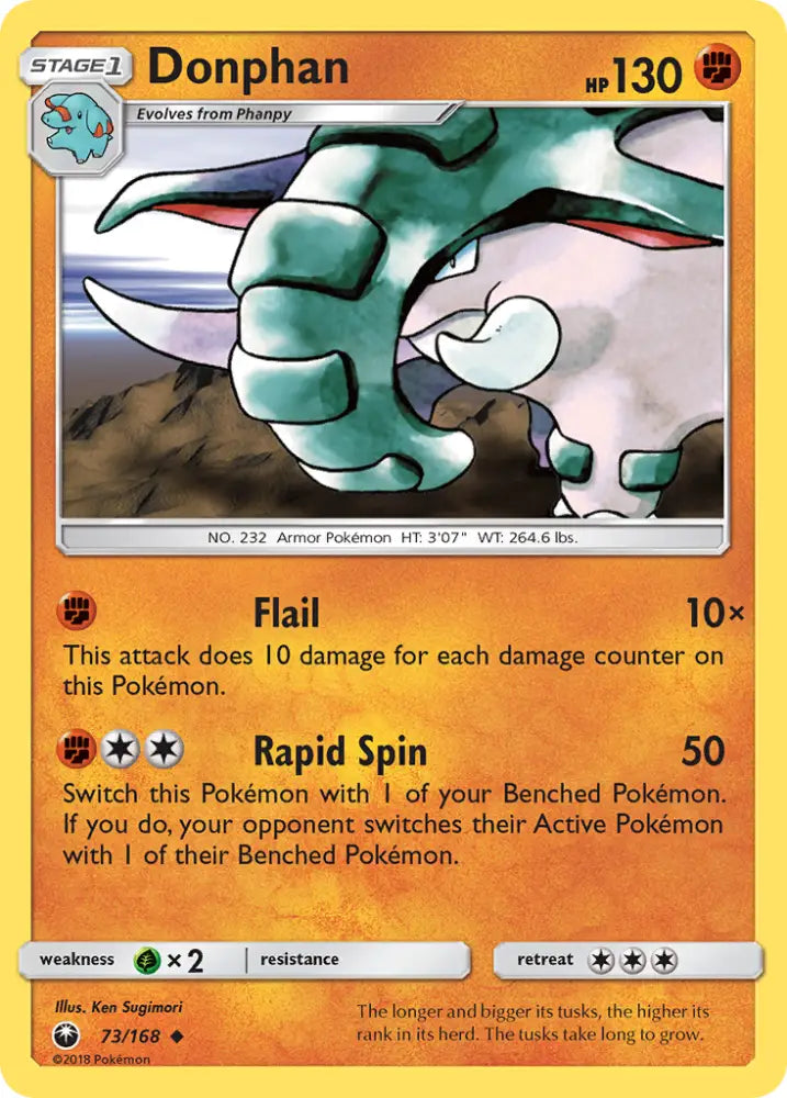 Donphan (73/168) [Sun & Moon: Celestial Storm] - Pokemon Single