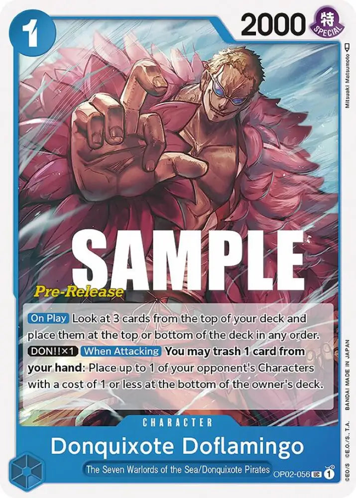 Donquixote Doflamingo (OP02-056) [Paramount War Pre-Release Cards]