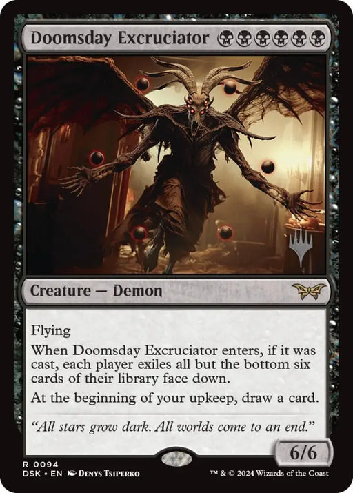 Doomsday Excruciator (Promo Pack) [Duskmourn: House of Horror Promos] - MTG Single