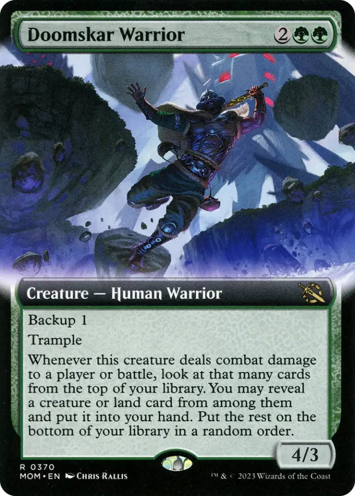 Doomskar Warrior (Extended Art) [March of the Machine] - MTG Single