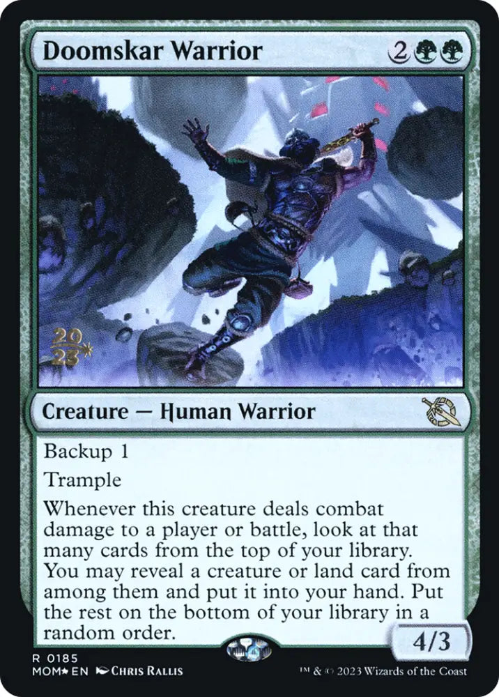 Doomskar Warrior [March of the Machine Prerelease Promos] - MTG Single