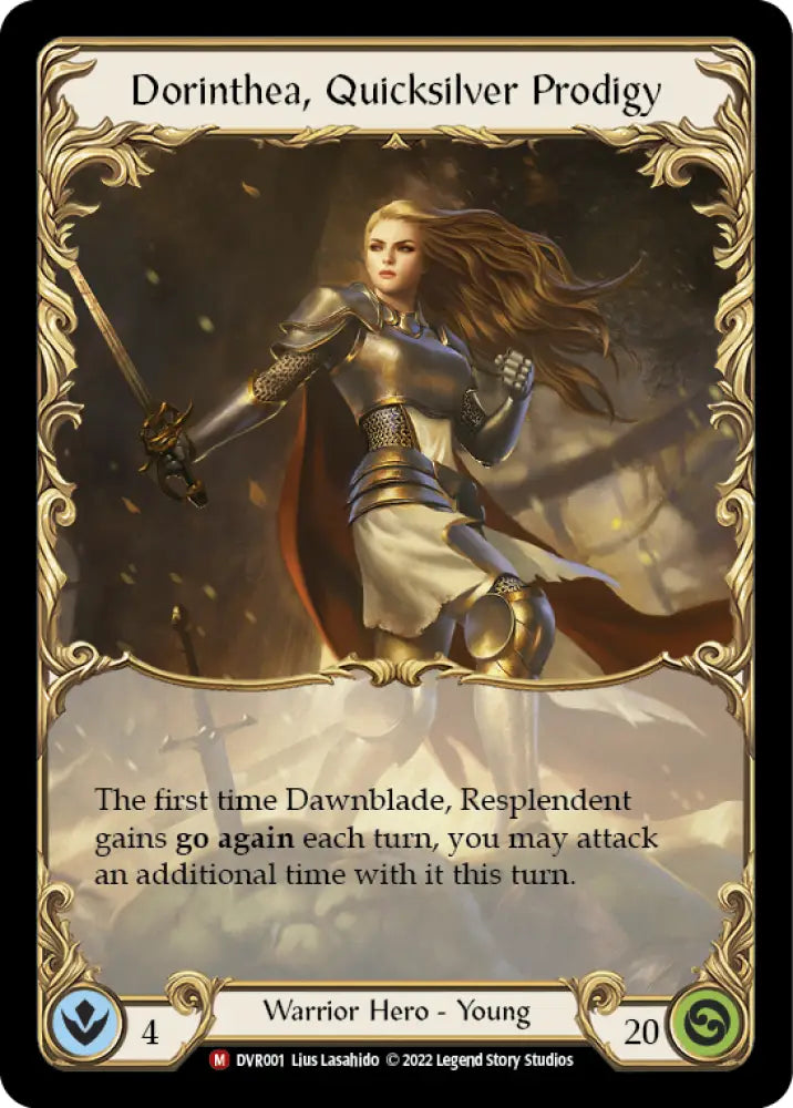 Dorinthea Quicksilver Prodigy [DVR001] (Classic Battles: Rhinar vs Dorinthea) Cold Foil - Flesh And Blood Single
