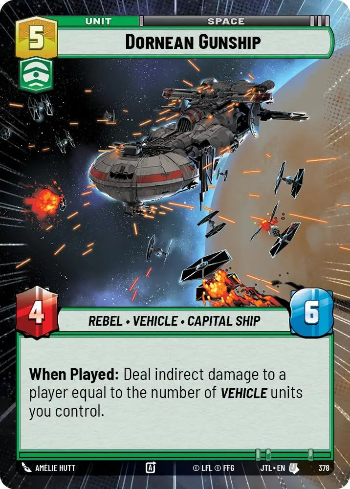 Dornean Gunship (Hyperspace) (378) [Jump to Lightspeed] - Star Wars: Unlimited Single