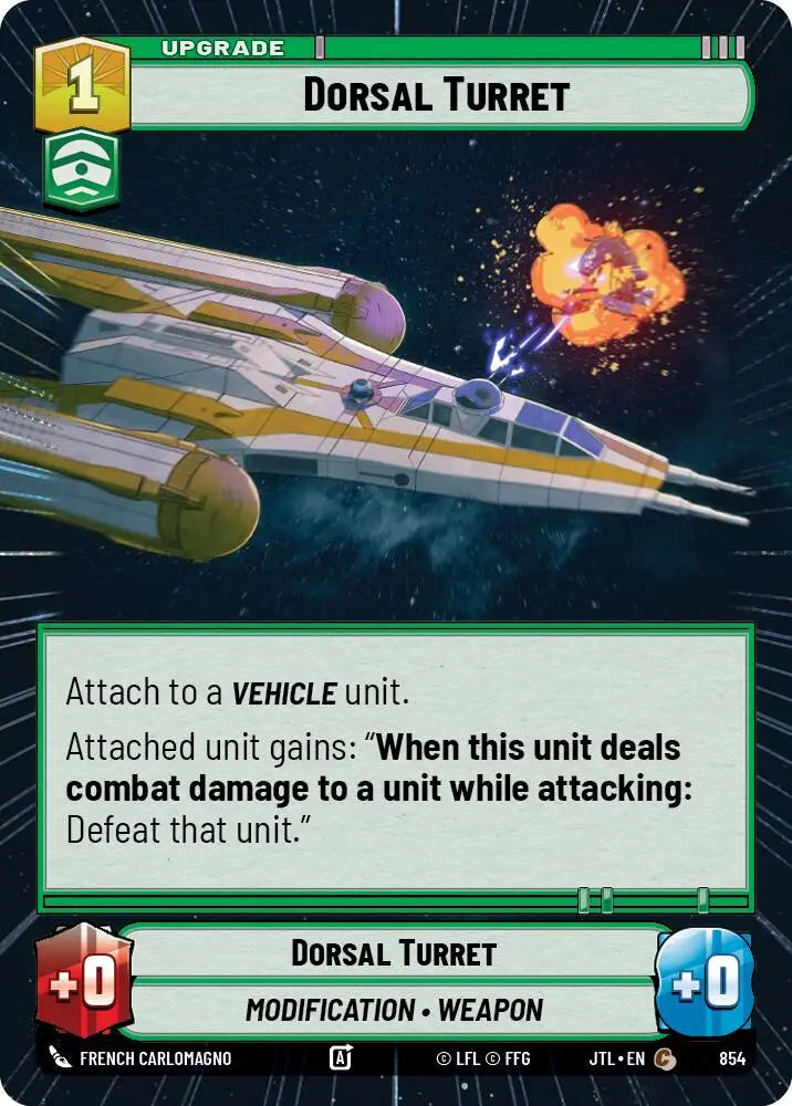 Dorsal Turret (Hyperspace Foil) (854) [Jump to Lightspeed] - Star Wars: Unlimited Single