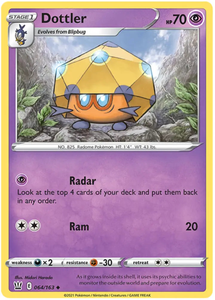 Dottler (064/163) [Sword & Shield: Battle Styles] - Pokemon Single