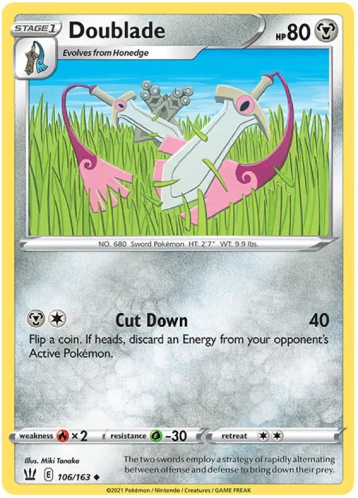 Doublade (106/163) [Sword & Shield: Battle Styles] - Pokemon Single