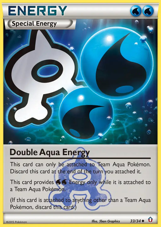 Double Aqua Energy (33/34) [XY: Double Crisis] - Pokemon Single