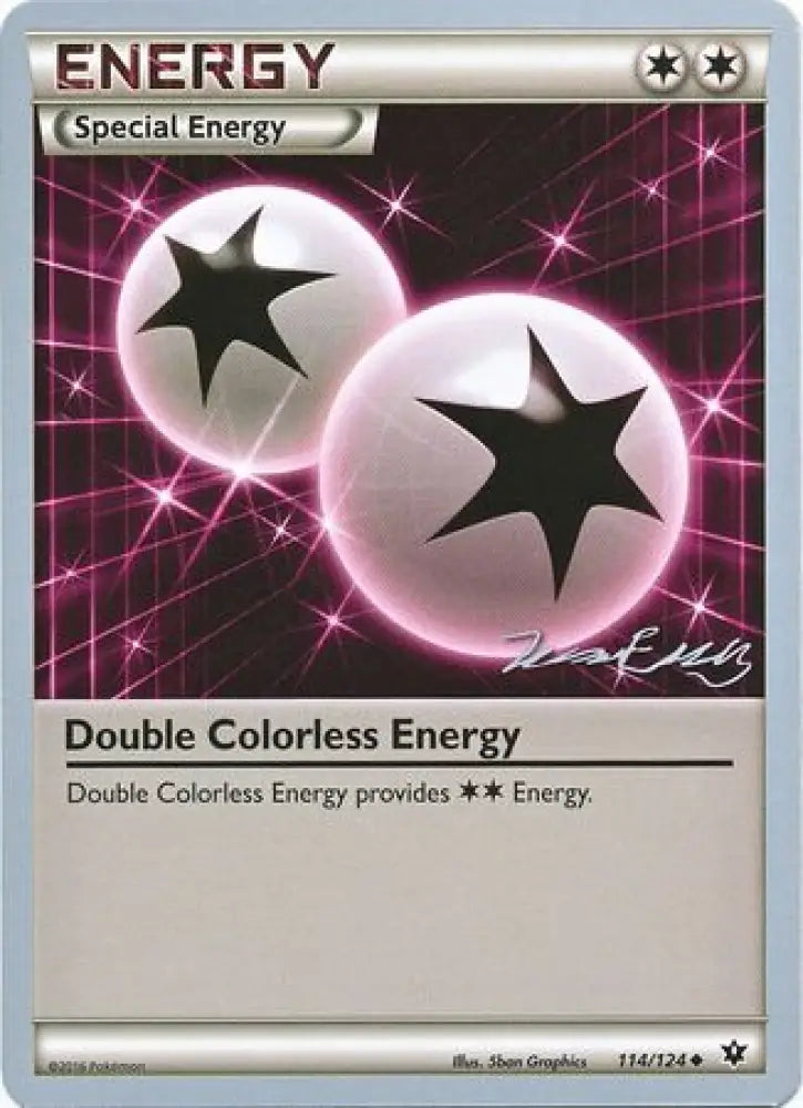Double Colorless Energy (114/124) (Bebe - Jesper Eriksen) [World Championships 2016] - Pokemon Single