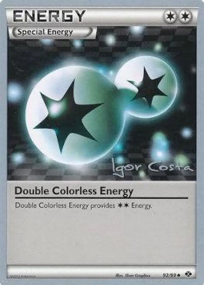 Double Colorless Energy (92/99) (Pesadelo Prism - Igor Costa) [World Championships 2012] - Pokemon Single