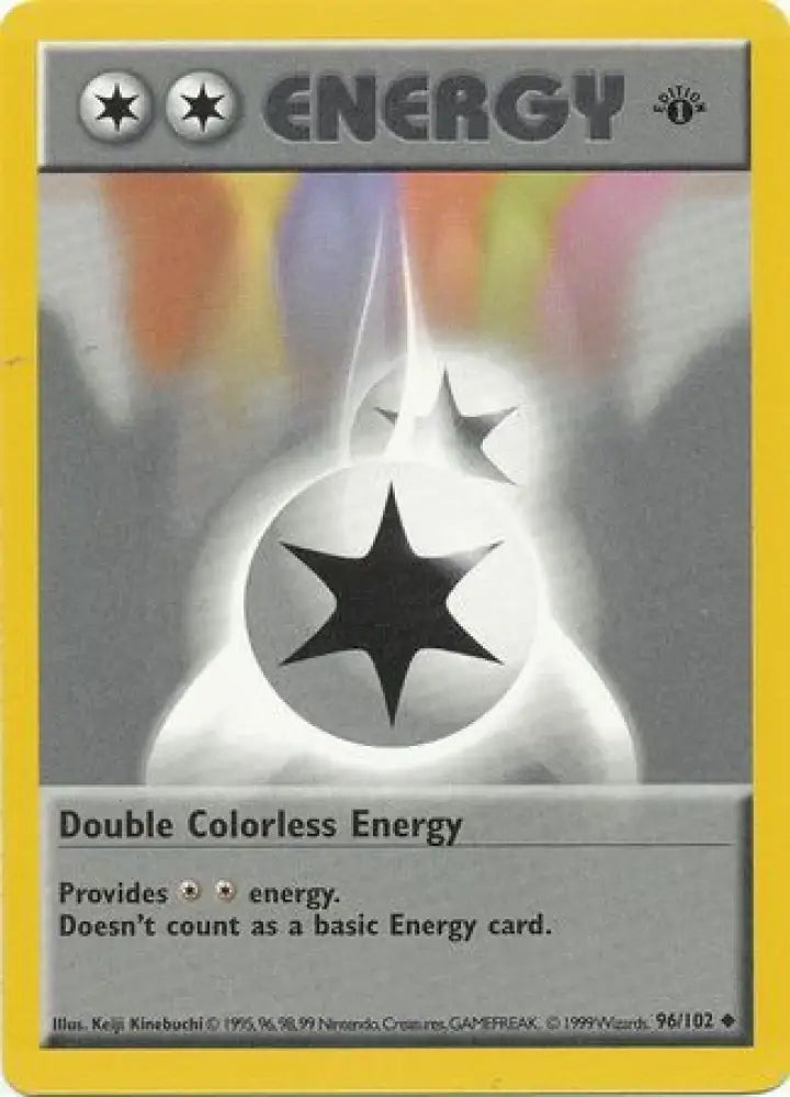 Double Colorless Energy (96/102) (Shadowless) [Base Set 1st Edition] - Pokemon Single