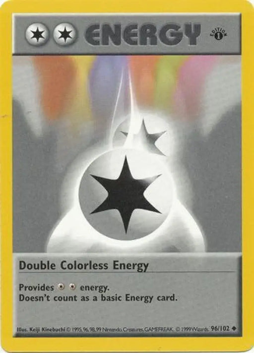 Double Colorless Energy (96/102) (Shadowless) [Base Set 1st Edition] - Pokemon Single