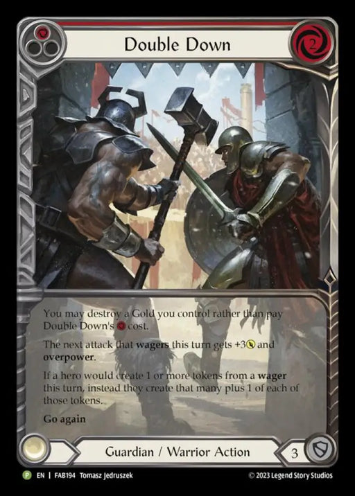 Double Down [FAB194] (Promo) Rainbow Foil - Flesh And Blood Single
