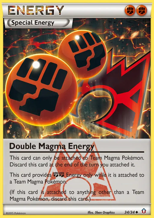 Double Magma Energy (34/34) [XY: Double Crisis] - Pokemon Single
