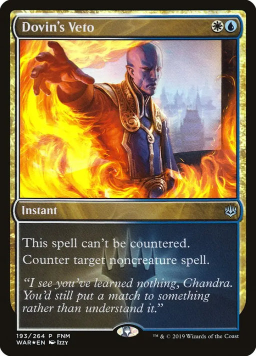 Dovin’s Veto (FNM) [War of the Spark Promos] - MTG Single