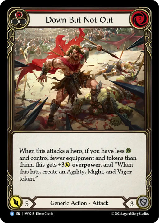 Down But Not Out (Red) [Heavy Hitters] - Flesh And Blood Single