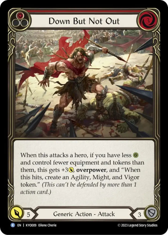 Down But Not Out (Red) [Heavy Hitters] (Kayo Blitz Deck) - Flesh And Blood Single