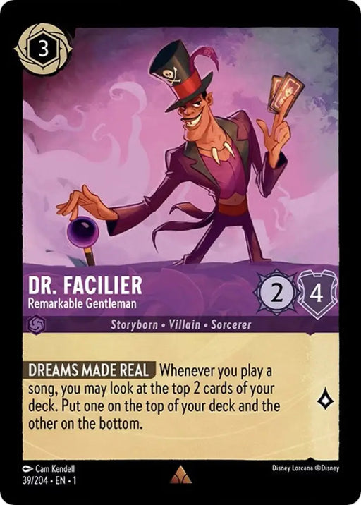 Dr. Facilier - Remarkable Gentleman (39/204) [The First Chapter] - Lorcana Single