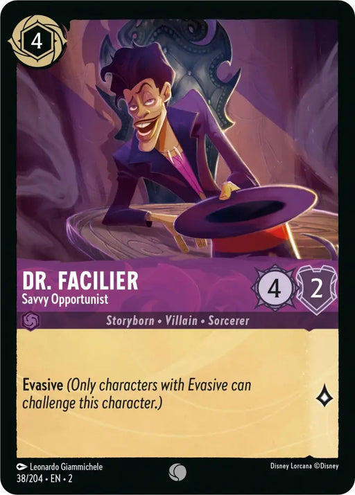Dr. Facilier - Savvy Opportunist (38/204) [Rise of the Floodborn] - Lorcana Single