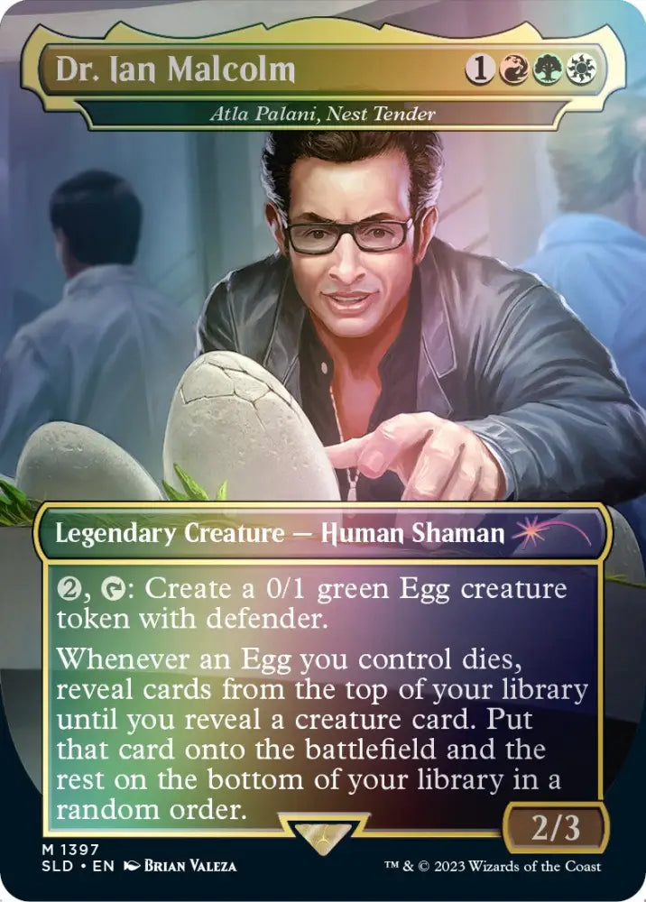 Dr. Ian Malcolm - Atla Palani Nest Tender (Rainbow Foil) [Secret Lair Drop Series] - MTG Single
