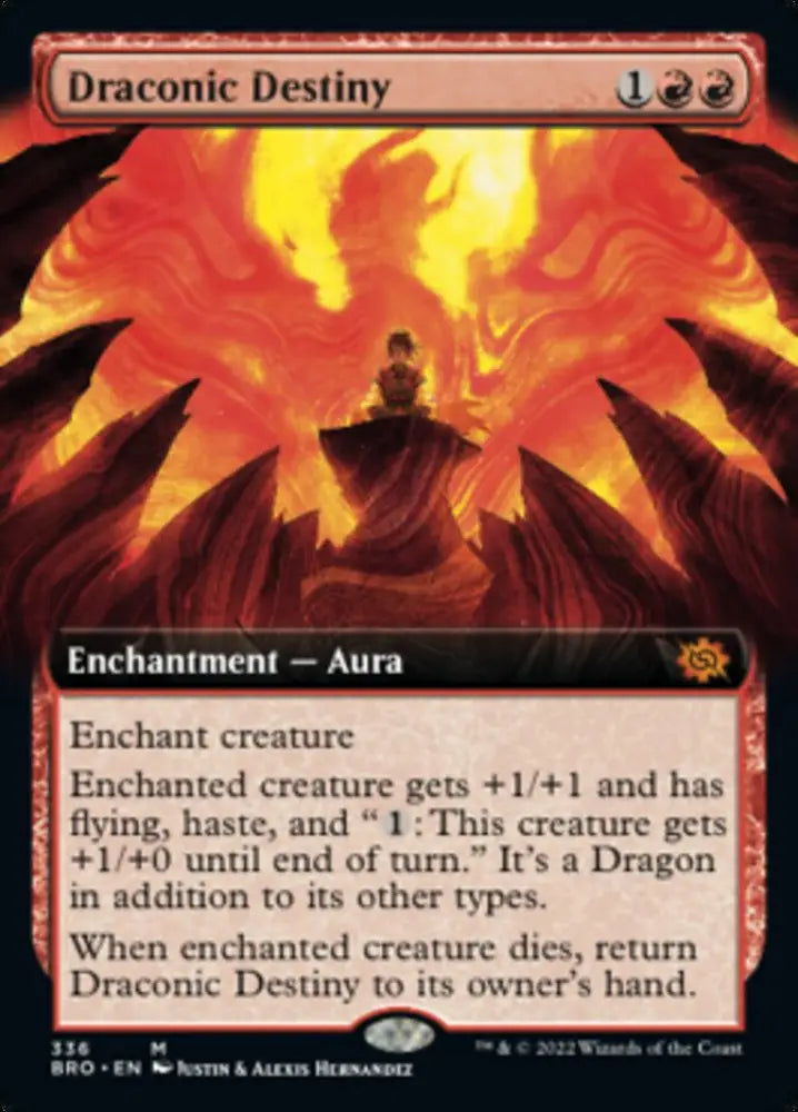 Draconic Destiny (Extended Art) [The Brothers’ War] - MTG Single