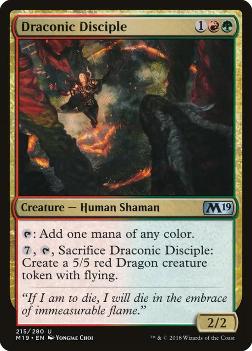 Draconic Disciple [Core Set 2019] - MTG Single