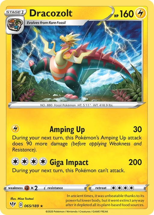 Dracozolt (065/189) [Sword & Shield: Darkness Ablaze] - Pokemon Single