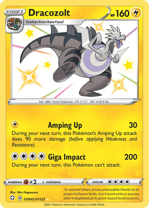 Dracozolt (SV045/SV122) [Sword & Shield: Shining Fates] - Pokemon Single