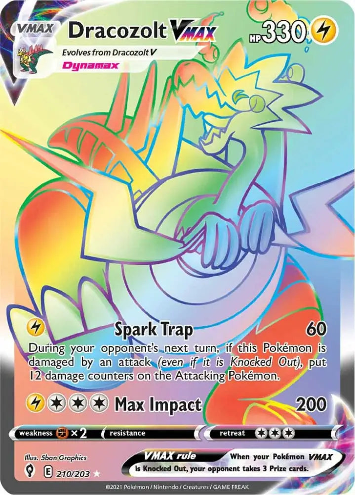 Dracozolt VMAX (210/203) [Sword & Shield: Evolving Skies] - Pokemon Single