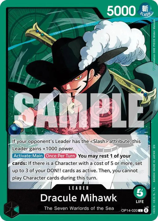 Dracule Mihawk - OP14-020 [The Azure Sea's Seven]