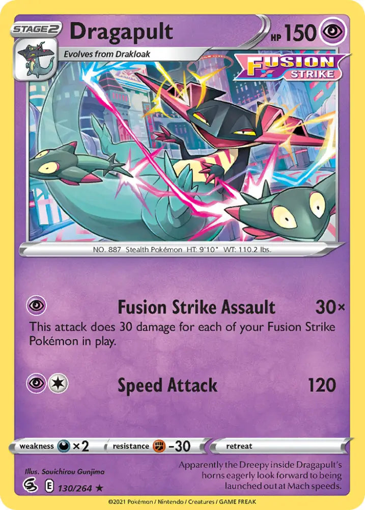 Dragapult (130/264) (Theme Deck Exclusive) [Sword & Shield: Fusion Strike] - Pokemon Single