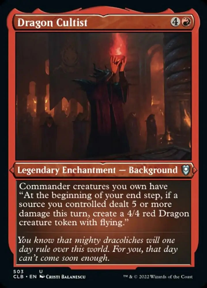 Dragon Cultist (Foil Etched) [Commander Legends: Battle for Baldur’s Gate] - MTG Single