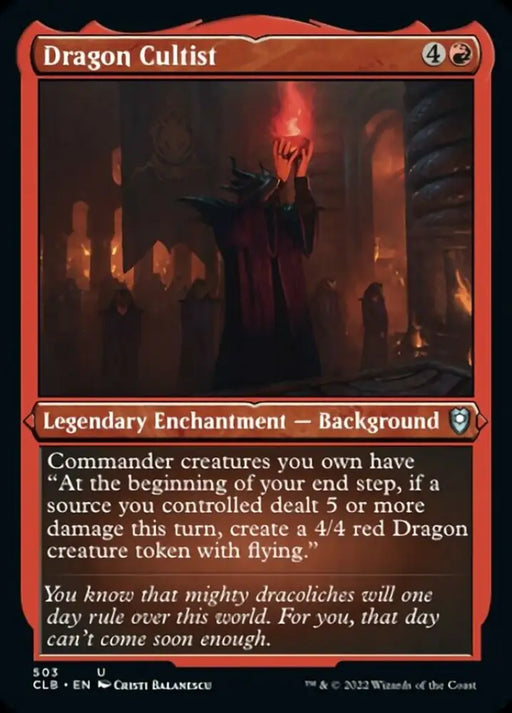 Dragon Cultist (Foil Etched) [Commander Legends: Battle for Baldur’s Gate] - MTG Single