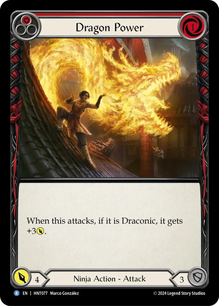 Dragon Power (Red) [The Hunted] Rainbow Foil - Flesh And Blood Single