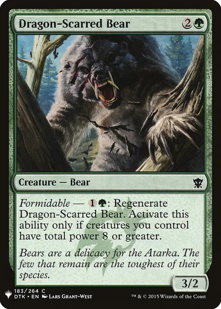 Dragon-Scarred Bear [Mystery Booster] - MTG Single