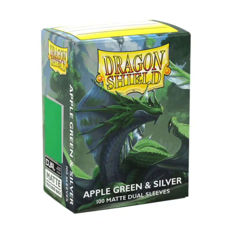 Dragon Shield Sleeves Dual Matte Apple Green and Silver 100ct - Accessoire