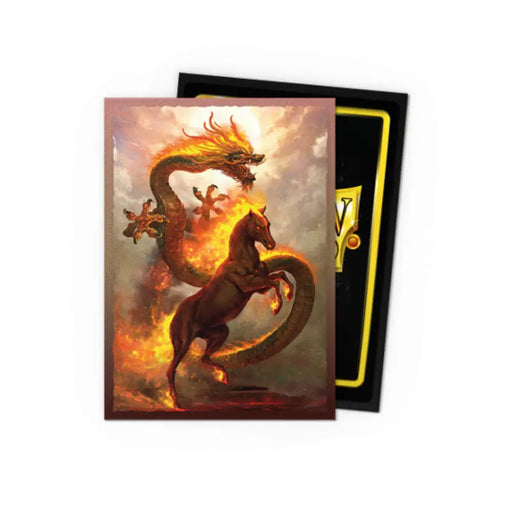 Dragon Shield Sleeves Dual Matte Fire Horse 100ct - Accessoire