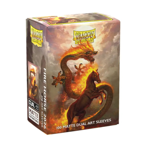 Dragon Shield Sleeves Dual Matte Fire Horse 100ct - Accessoire