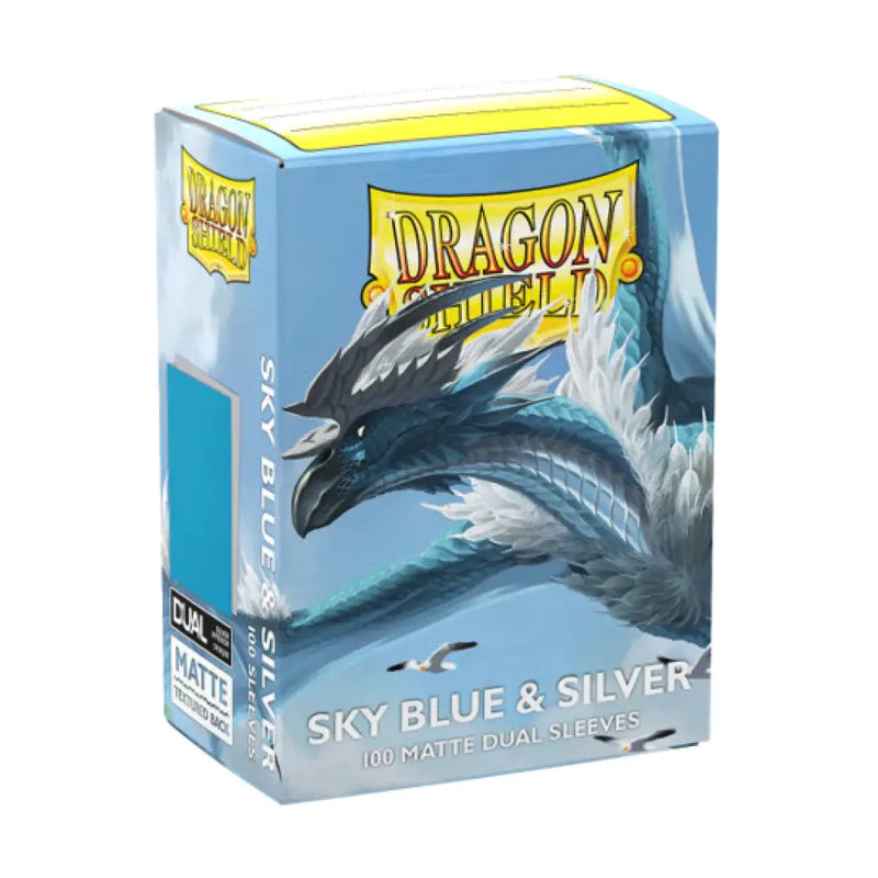 Dragon Shield Sleeves Dual Matte Sky Blue and Silver 100ct - Accessoire