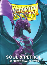 Dragon Shield Sleeves Dual Matte Soul and Petrol 100ct - Accessoire