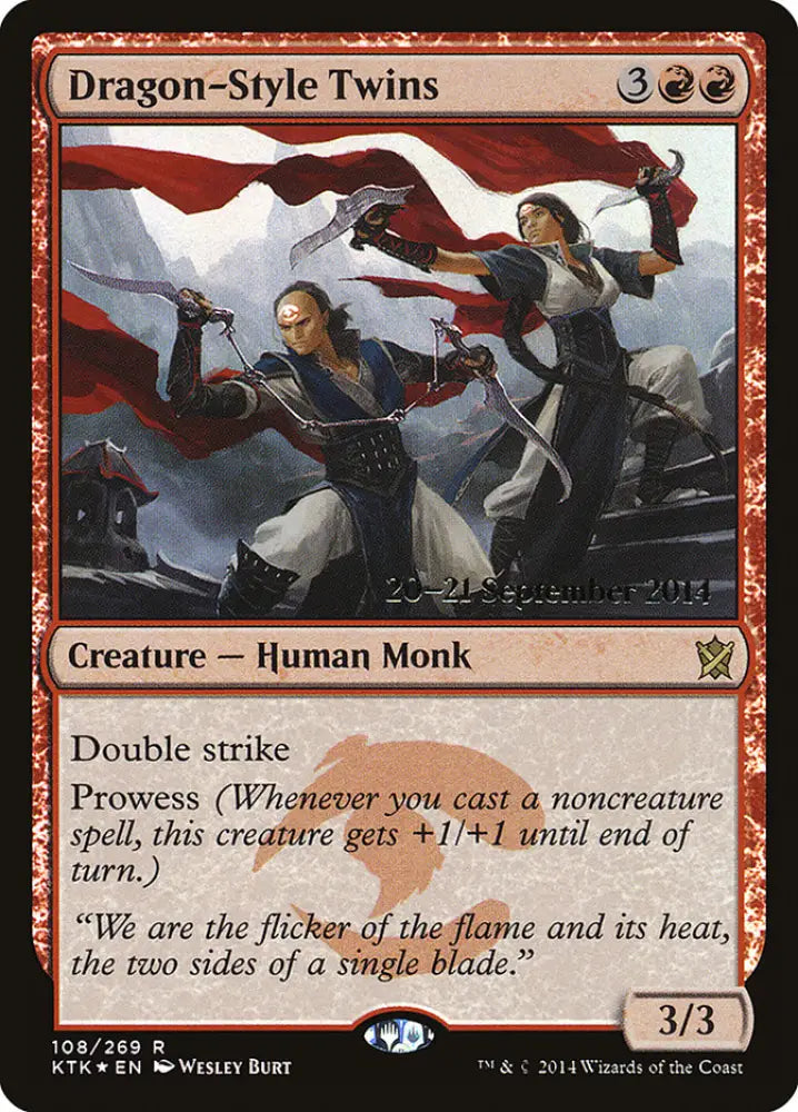Dragon-Style Twins [Khans of Tarkir Prerelease Promos] - MTG Single
