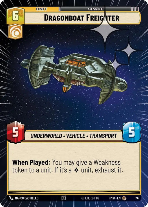 Dragonboat Freighter (Hyperspace Foil) (741) [Homeworlds]