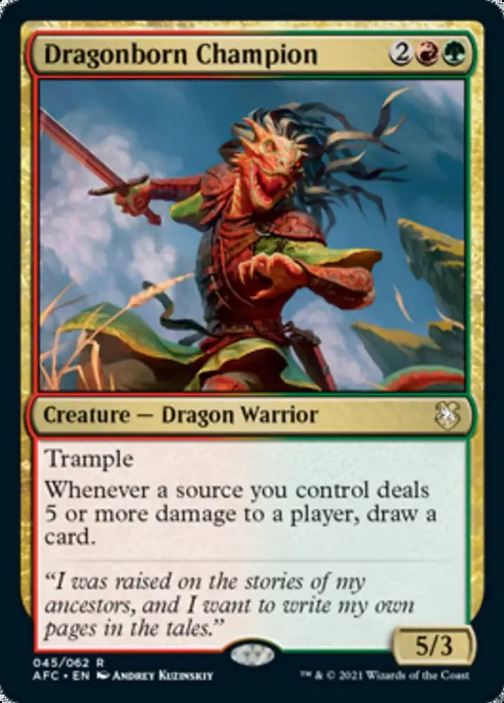 Dragonborn Champion [Dungeons & Dragons: Adventures in the Forgotten Realms Commander] - MTG Single